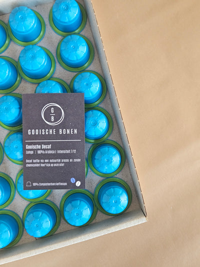 NIEUWE KWALITEIT │Gooische Decafé | 100% Biologisch afbreekbare koffiecups | Intensiteit 7/12